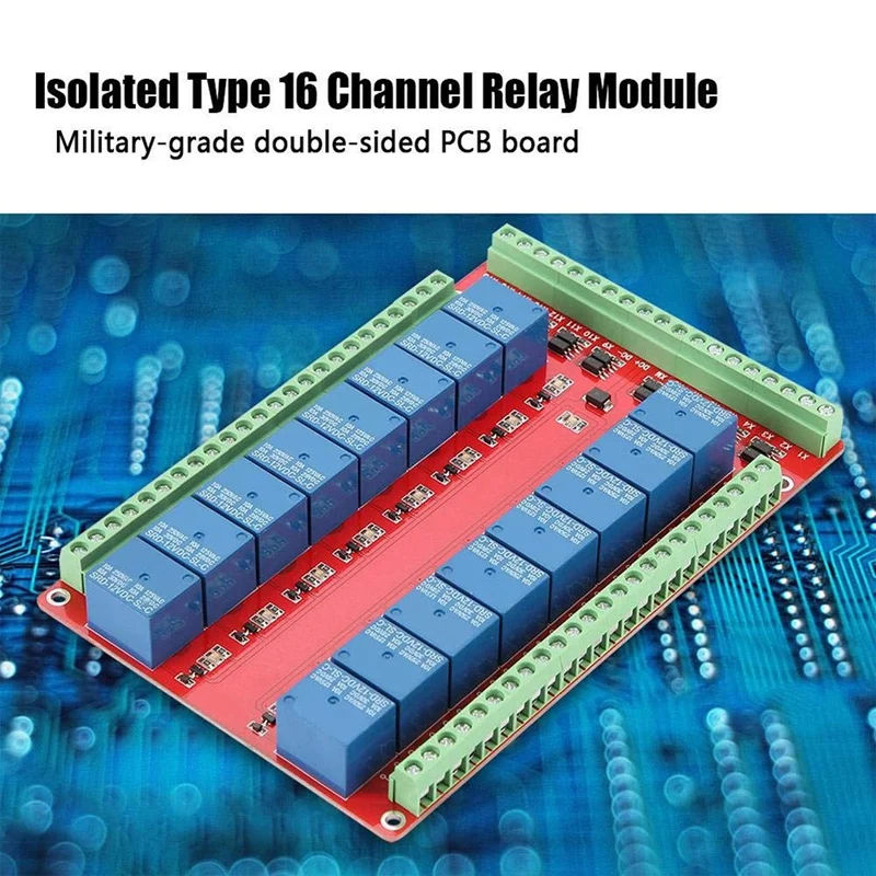 24V High/Low Level Trigger 16-Channel Relay Module Isolated 16-Channel Relay Control Module Interface Boards