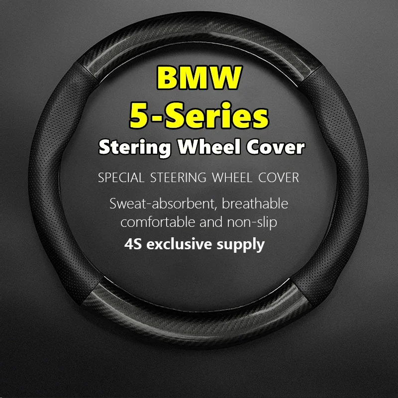 No Smell Thin For BMW 5 Series Steering Wheel Cover Leather Fit 523i 523Li 525Li 530Li 520Li 528Li 535Li 2008 2009 2010 2011