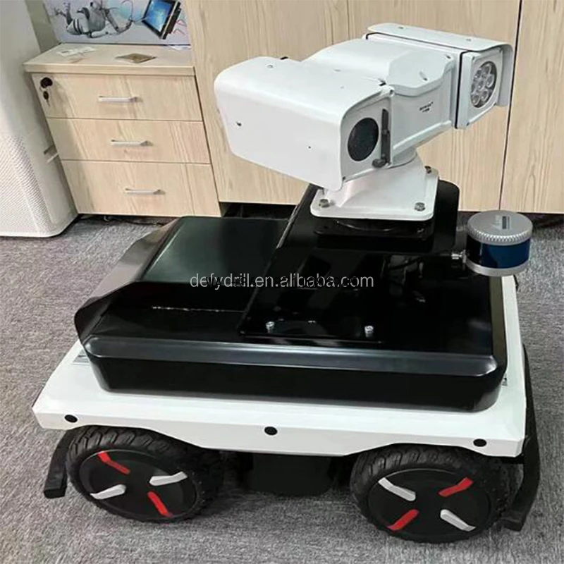 80KG Payload Unmanned 4WD Wheeled Industrial Inspection Robot Chassis, AI Powered Vending and Service Robotic Vehicle