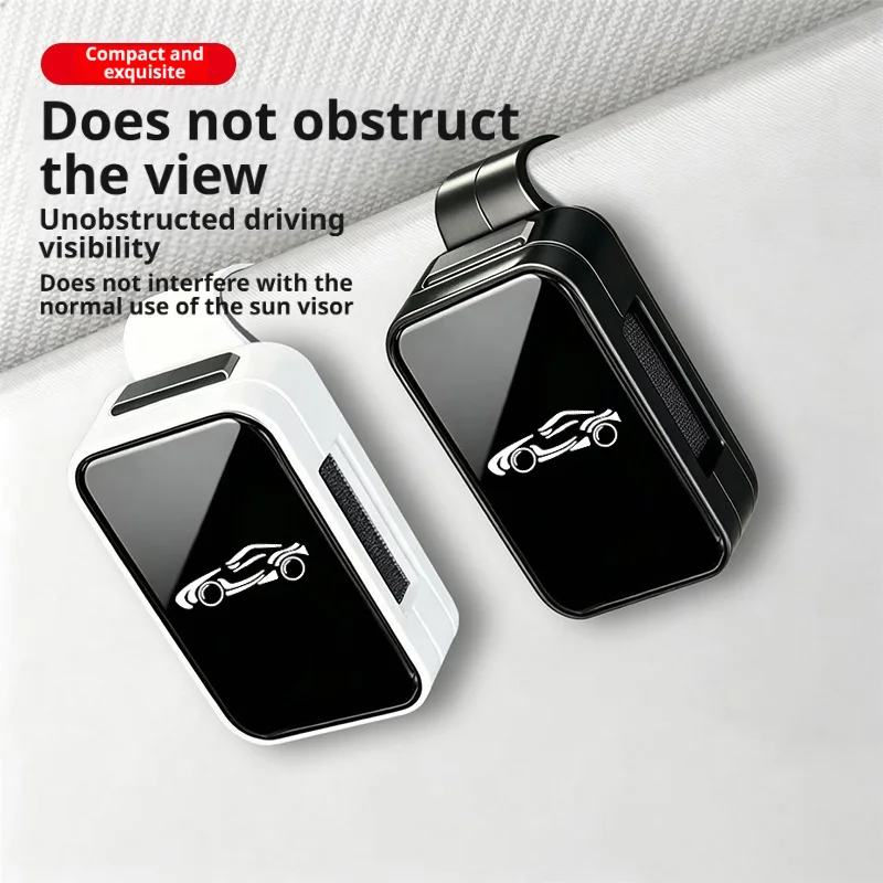 Car Glasses Holder Durable ABS Resin Premium Fashion Glasses Clip Multifunctional Visor Accessory Fits Various Eyewear Glasses