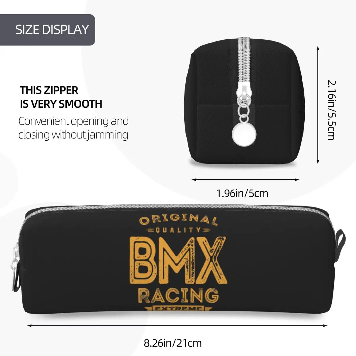 BMX Racing المتطرفة الرياضة هدية مقلمة تخزين كبير أكياس القلم صندوق القلم للبنين بنات مدرسة مكتب قلم رصاص الحقيبة حقيبة مستحضرات التجميل
