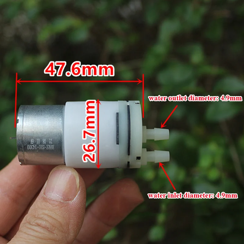 Micro Self-priming Suction Water Pump DC 3.7V-7.4V 5V 6V Mini 24mm 310 Motor Water Pump Small diaphragm Air Water Pump