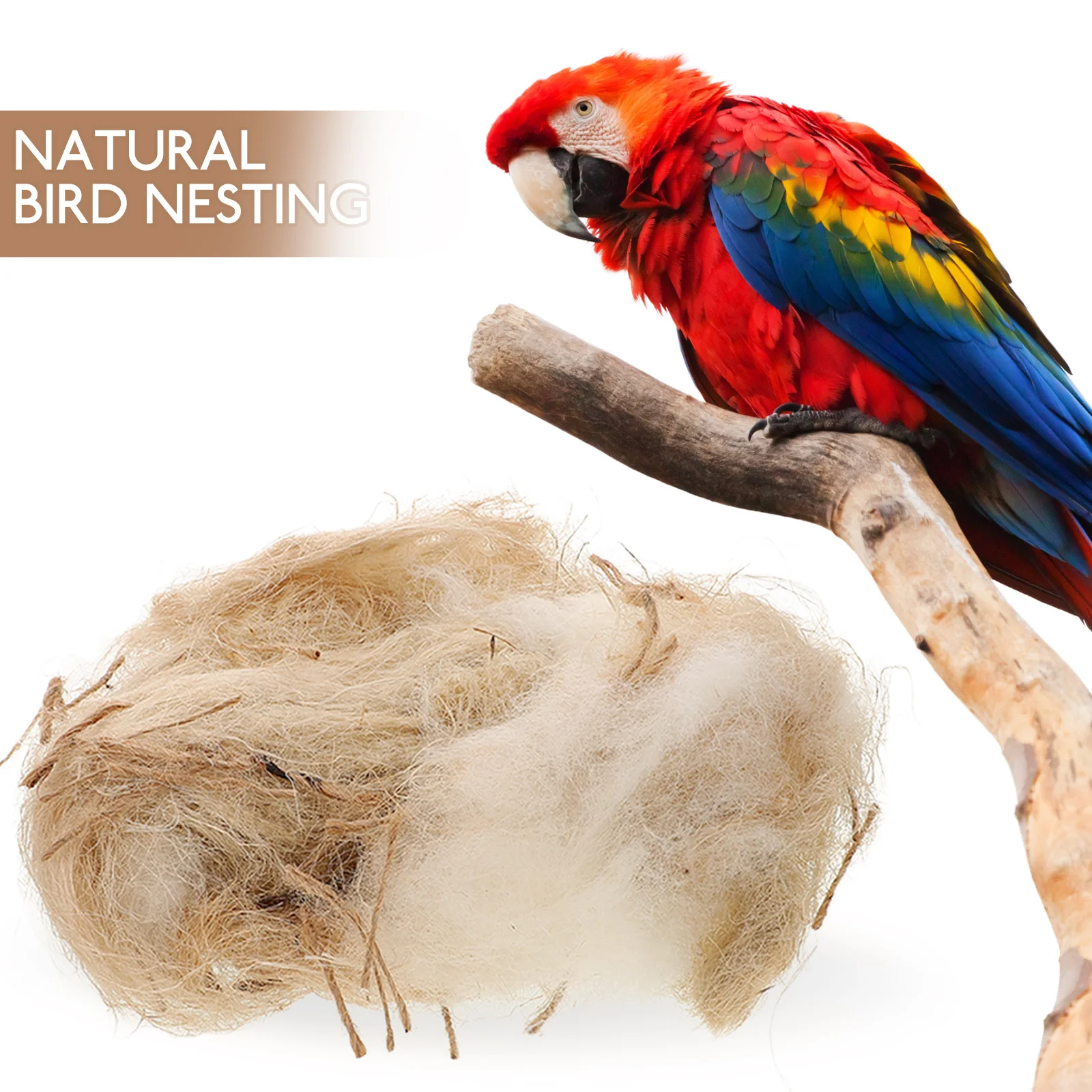 

2Packs Hummingbird Nesting Material Dry Bedding for Birds Small Pets Winter Protection Bird Nesting Materials