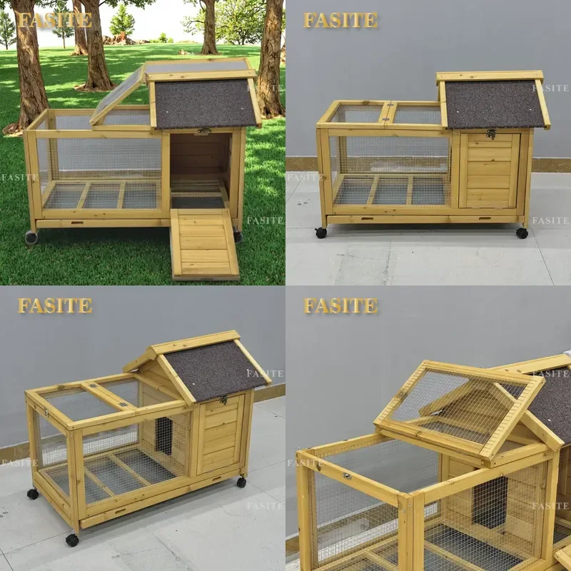 For Small Spaces Large Portable Outdoor Chicken Coop Affordable Prefabricated Wooden Mobile Farmhouse Compact Design Durable