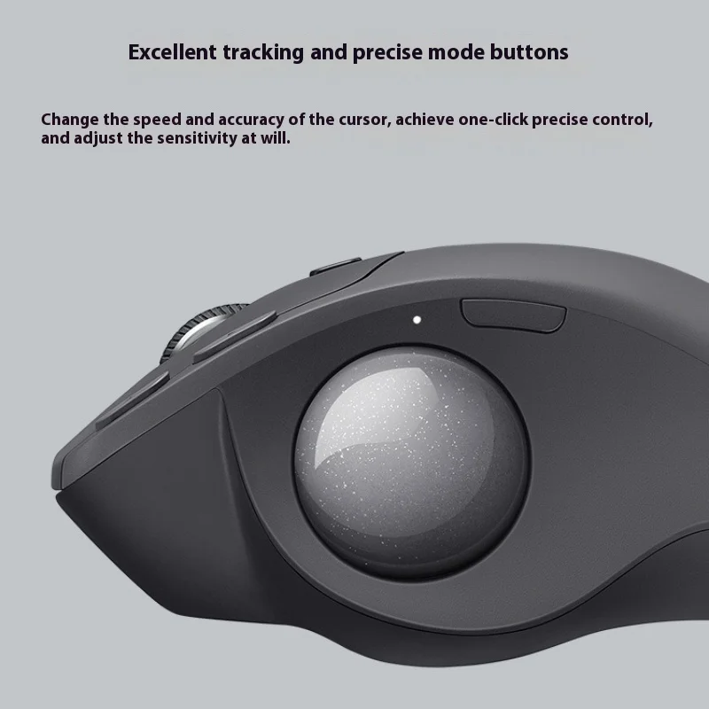 Logitech MX Ergo S Wireless Bluetooth Trackball Silent Ergonomic Mouse with 20° Tilt for Multi-Device PC Laptop Mac Computer
