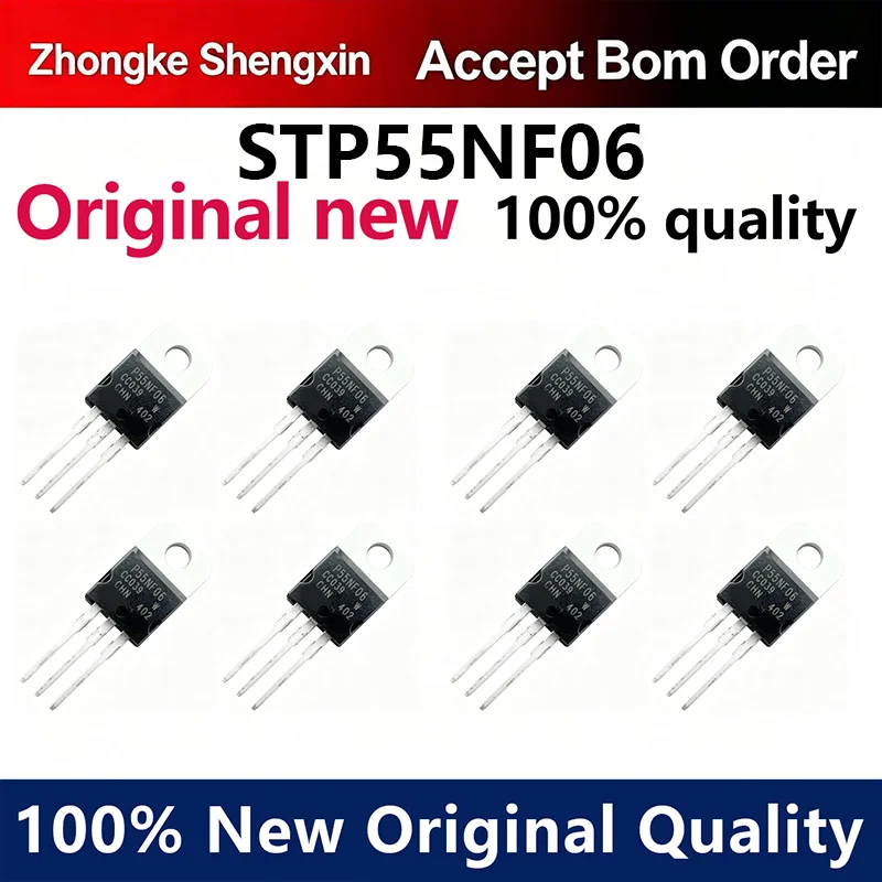 （5pcs-100pcs）STP55NF06 STP55N F06  STP55 NF06   Brand new original