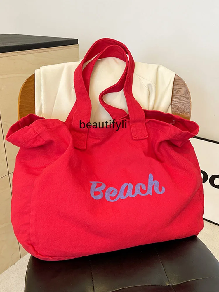 Korean Artistic Casual Tote Bag New Fashion Trendy Large Capacity Shoulder Bag Versatile Women's Bag