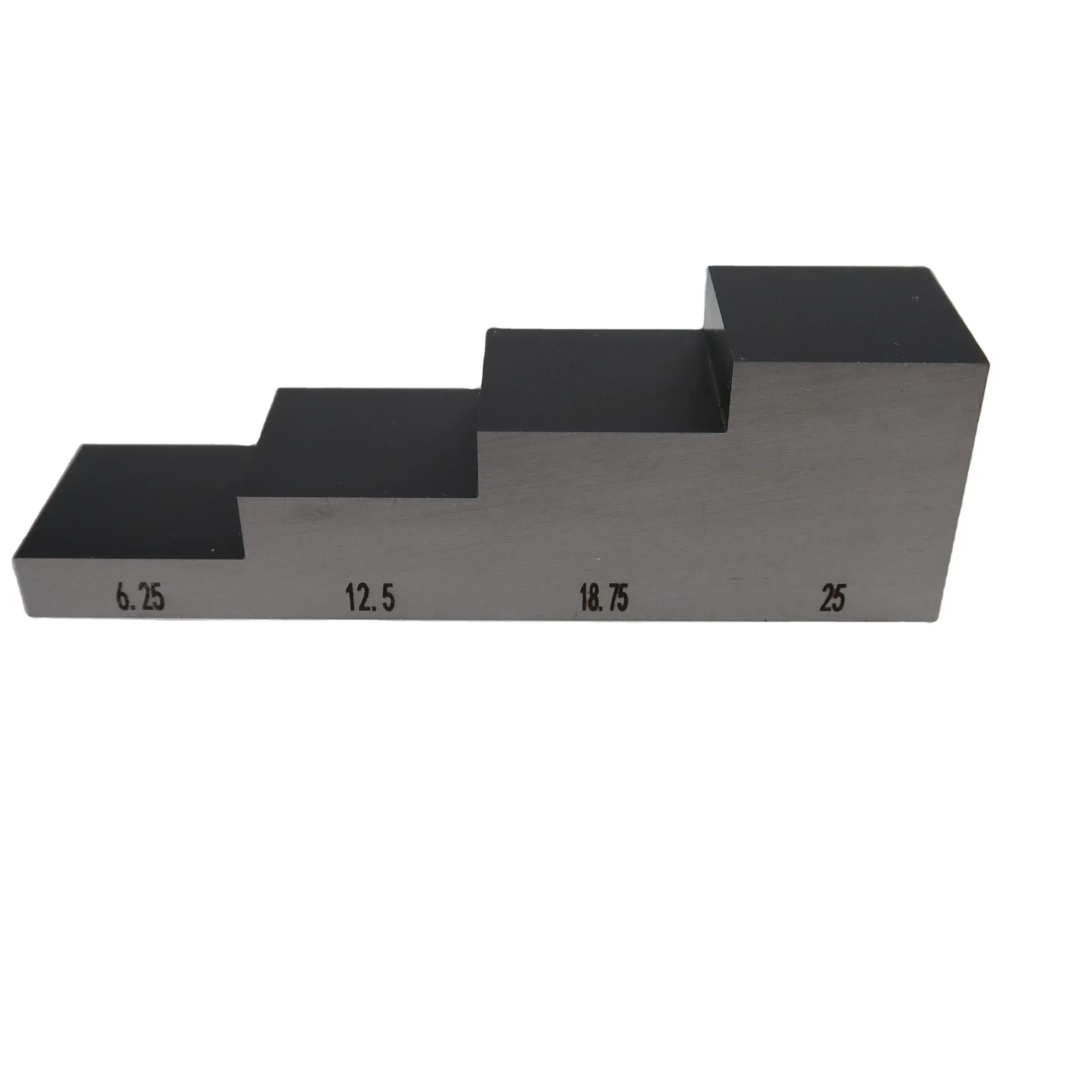

4-ступенчатый метрический блок 6,25-12,5, 1875-225 мм, испытательный блок из стали 1018 для калибровки толщины