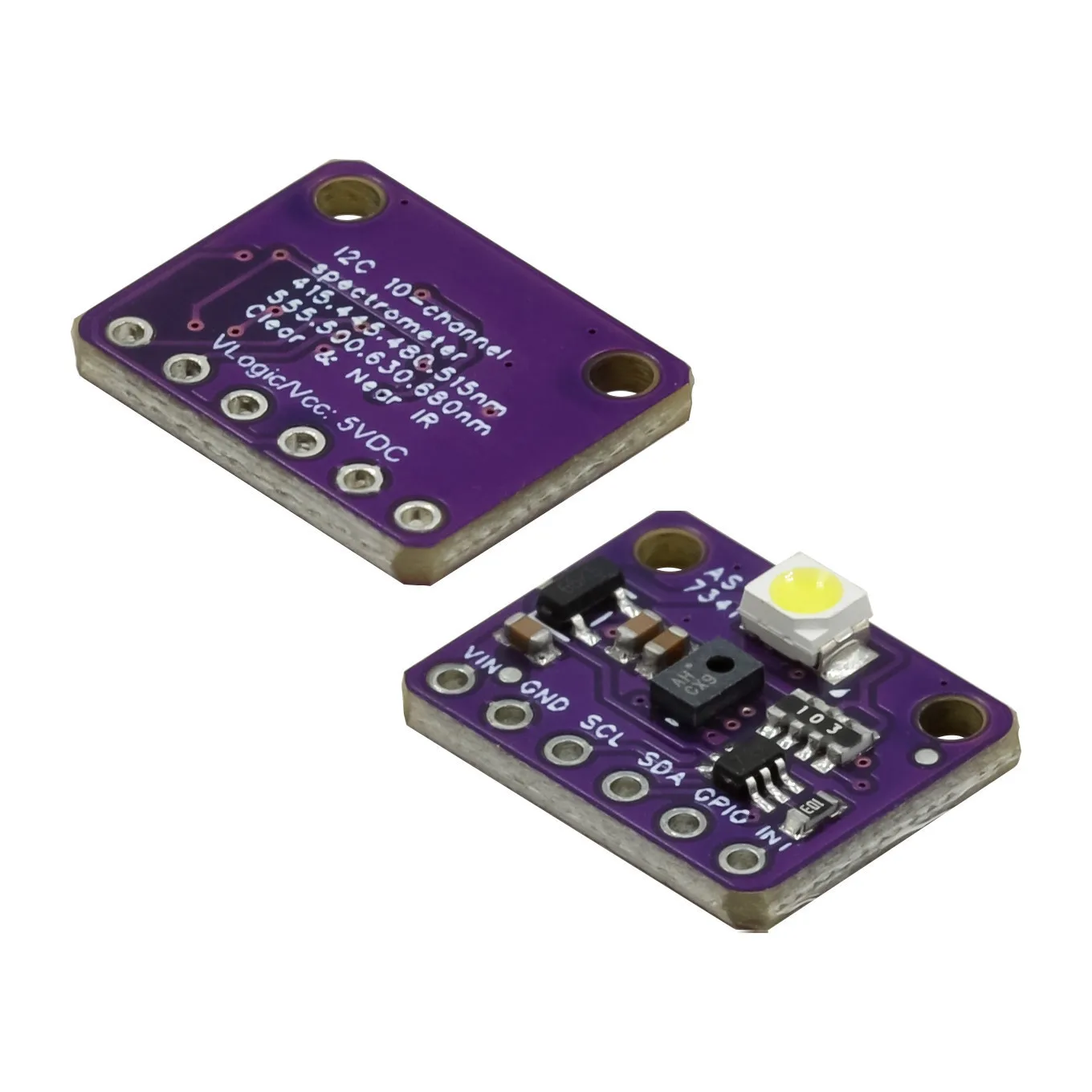 GY-AS7262 AS7263 AS7341 AS7343 Moduł czujnika spektrometru światła widzialnego i podczerwieni, komponenty elektroniczne — zdjęcie produktu 5