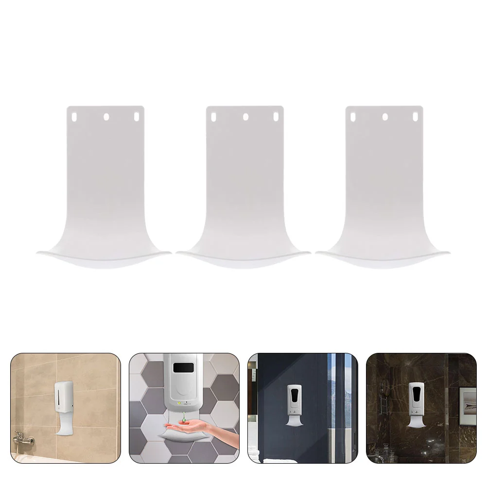 

3 Pcs Soap Dispenser Tray Hand Drip Catcher Leakproof Wall Dish Abs Refillable Bottle for Mounted Bracket Floor Protector