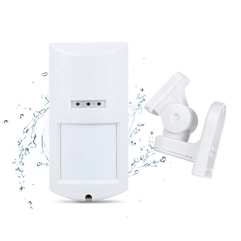 

Pet Friendly Wide Range Detection Outdoor Waterproof 433MHz Wireless Motion Alarm Detector PIR Microwave Tech for Alarm System