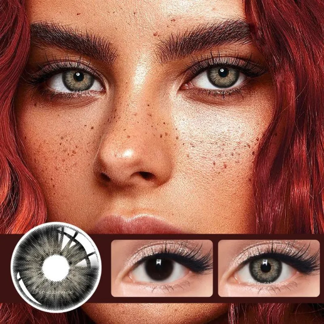 Bio-essence 1 Pair Colored Contact Lenses for Eyes Natural Look Brown Lenses Blue Lenses Gray Eye Contact Fashion Lenses