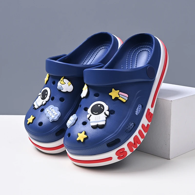 

Роскошные детские сандалии, тапочки для мальчиков, летняя детская пляжная обувь, дышащие удобные спортивные сандалии, милые сабо для мальчиков