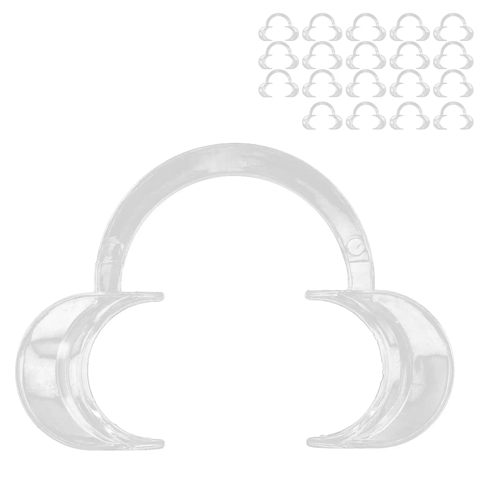 

20pcs Transparent C-Shape Lip Cheek Retractor for Teeth Whitening, Disposable Mouth Opener