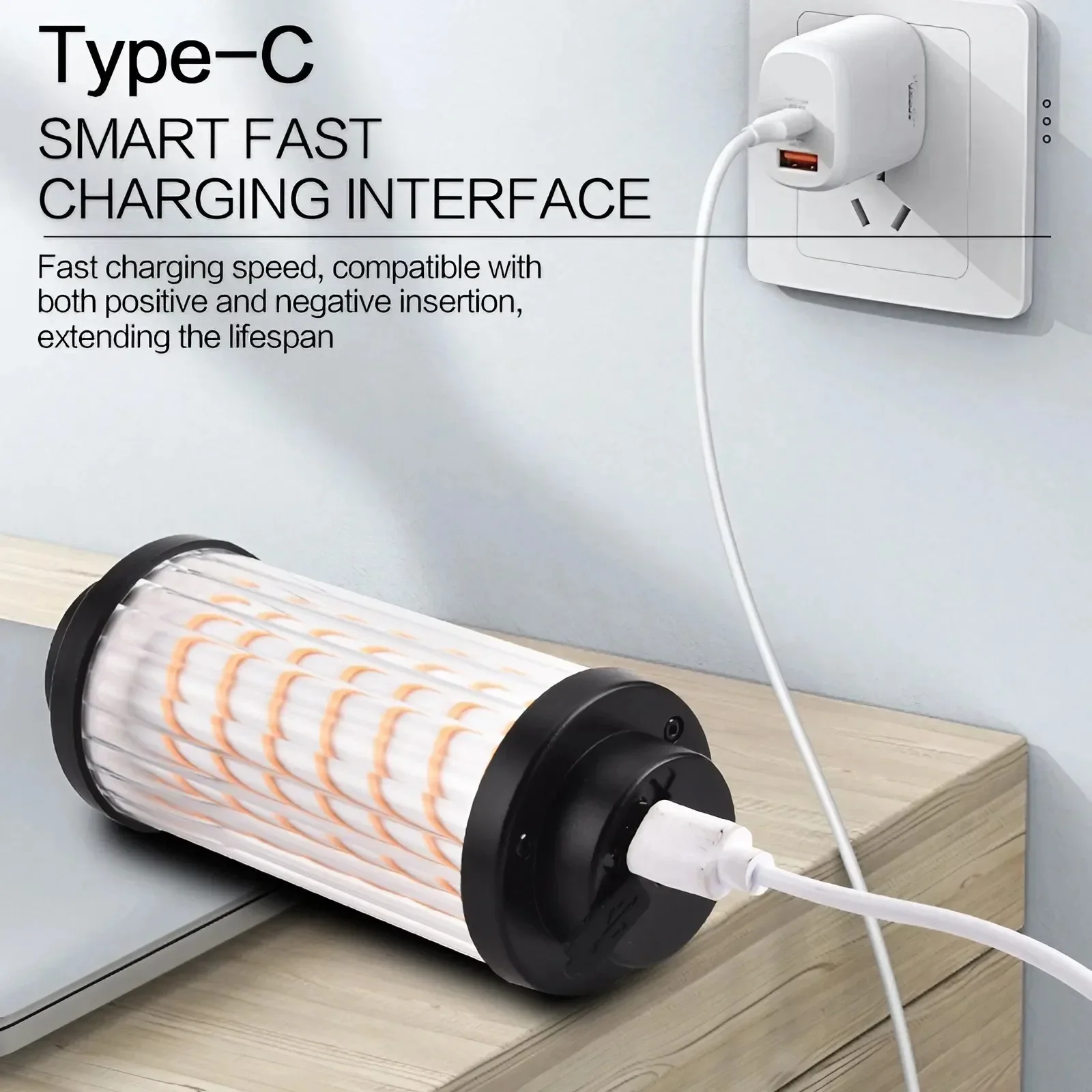 Outdoor Camping Flashlight with Type-C Charging XPG LED Powerful Work Light Outdoor Essential