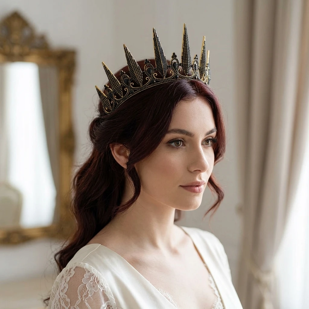 

Bridal Rhinestone Crown Headband Alloy Crystal Wedding Party Accessory