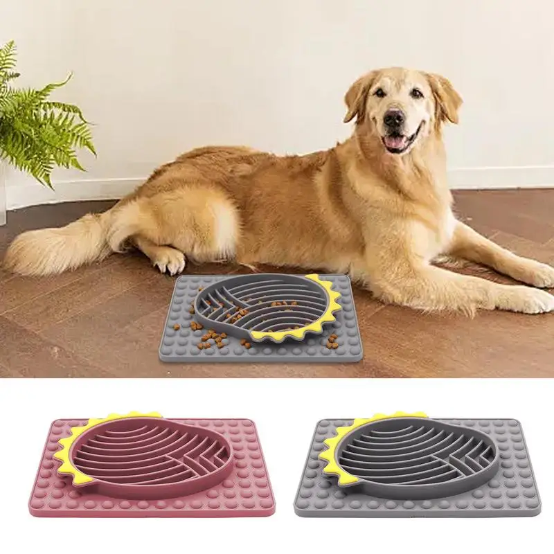 Slow Feeder Dog Bowls Anti-Tipover Design Slow Feeder Slow Eating Smooth Texture Lick Pad For Pet Dog Puppy Cat Kitten