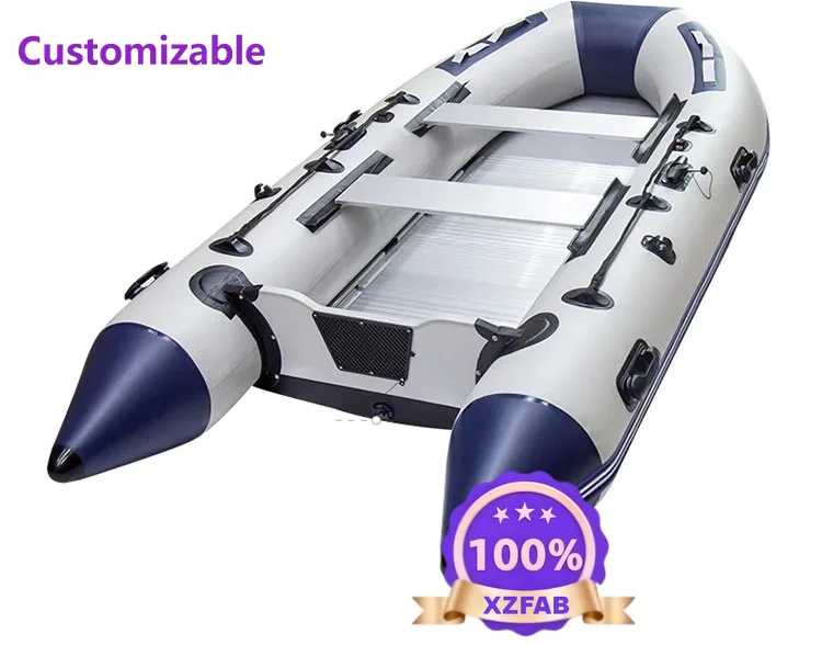 Factory Direct 2026 Aluminum Alloy Bottom Assault Boat, Inflatable Wear-resistant Rubber Boat Fishing Boat, Speedboat Thickened