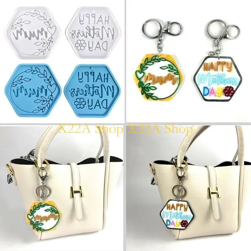 

Unique Geometric Keychain Epoxy Resin Mold Pendant Silicone Mould DIY Crafts Making