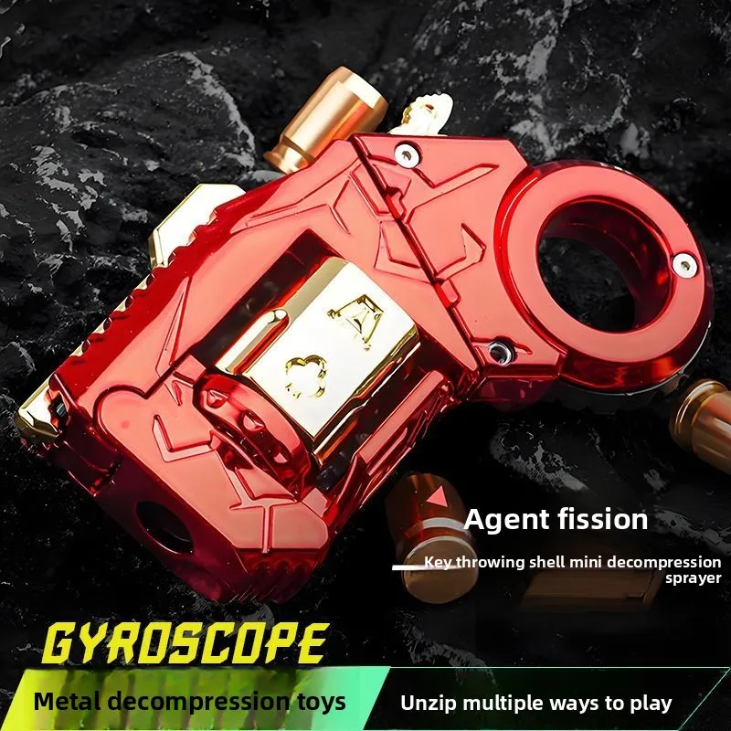 Metal Agent Fission Law Enforcement EDC Decompression Toy Fingertip Gyroscope Finger Spray Launcher Playing with Small Objects