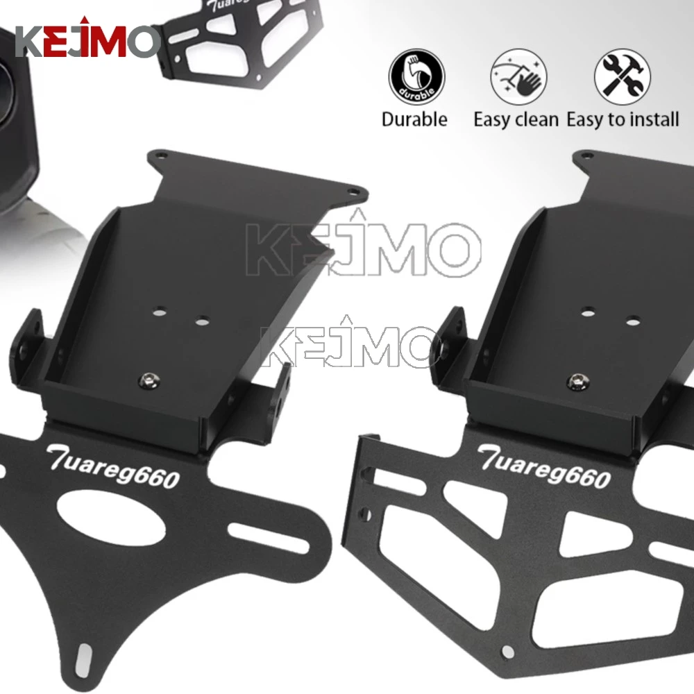 

FOR Aprilia 660 Tuareg 660 2021 - 2026 Accessories License Plate Holder Bracket Aluminium Rear Tail Tidy Fender Eliminator Kit