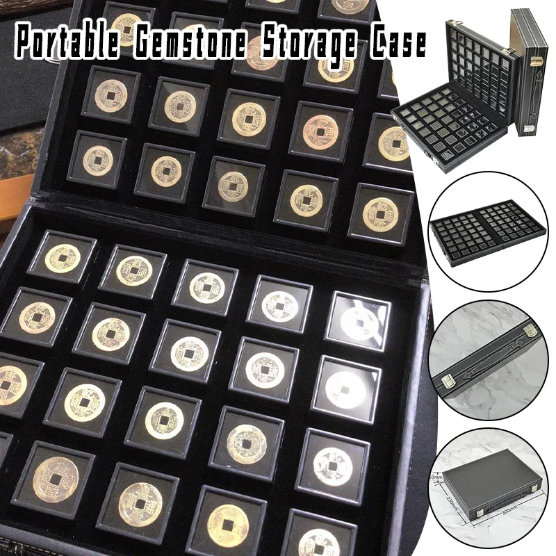 

70 сеток, ювелирные изделия, дорожный дисплей, кожаная сумка для переноски, витрина, свободный чехол с бриллиантами, драгоценными камнями, коллекция бусин, коробка для хранения, верхняя крышка