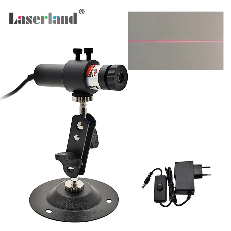 18mm Red Line Generator Laser Module Marker Focusable Locator for Woodworks Cutting Sawmill Alignment