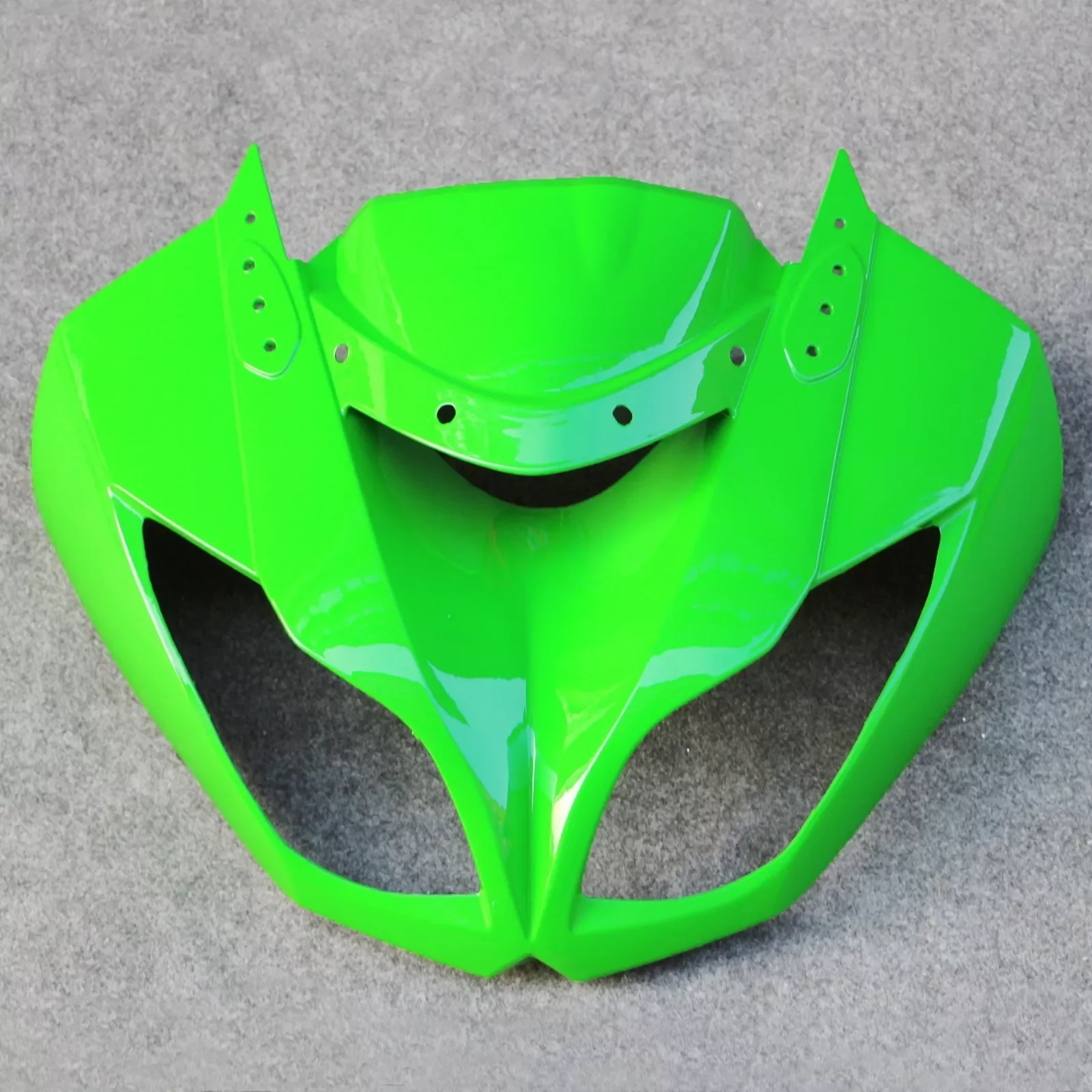 

Fit for 2009 - 2012 Kawasaki Ninja ZX6R Motorcycle Front Upper Fairing Headlight Cowl Nose