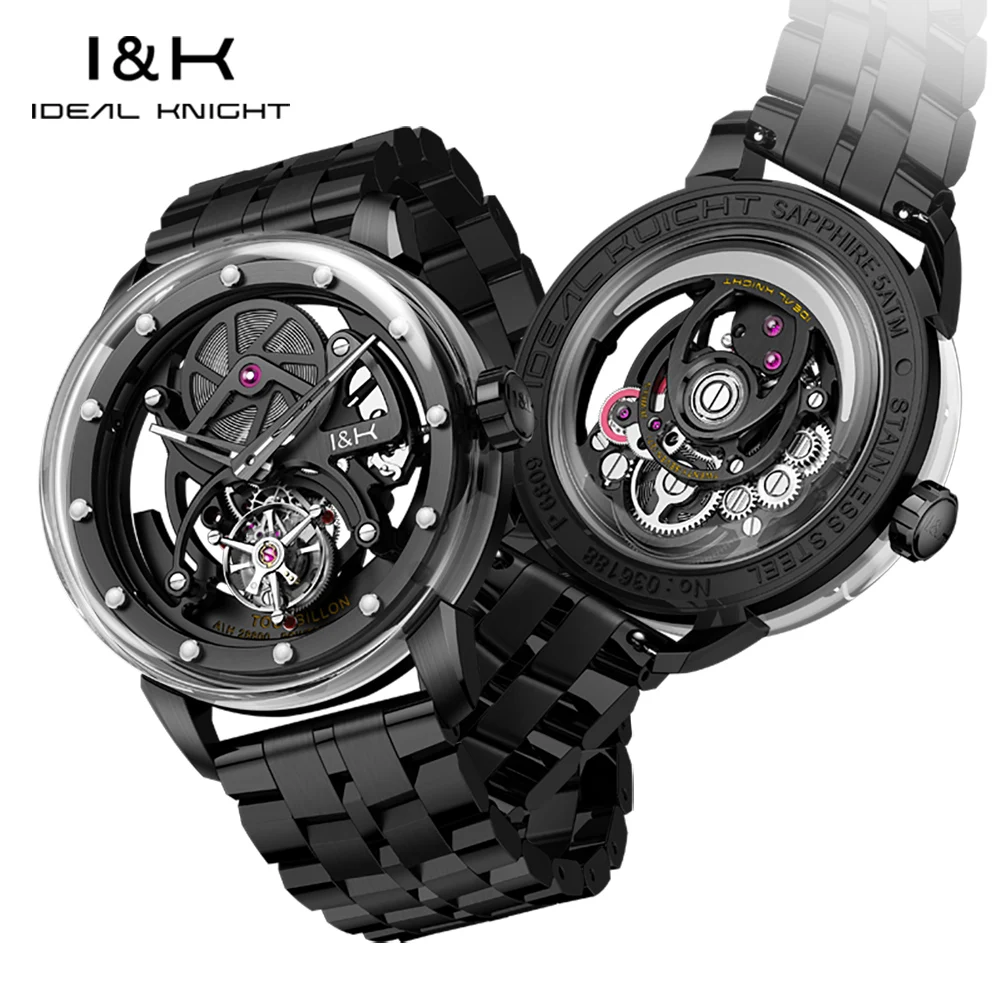 Ideal Knight 6803 Men's Watch Tourbillon Automatic Mechanical Watch Men's Watch Waterproof Sapphire Mirror Wristwatch
