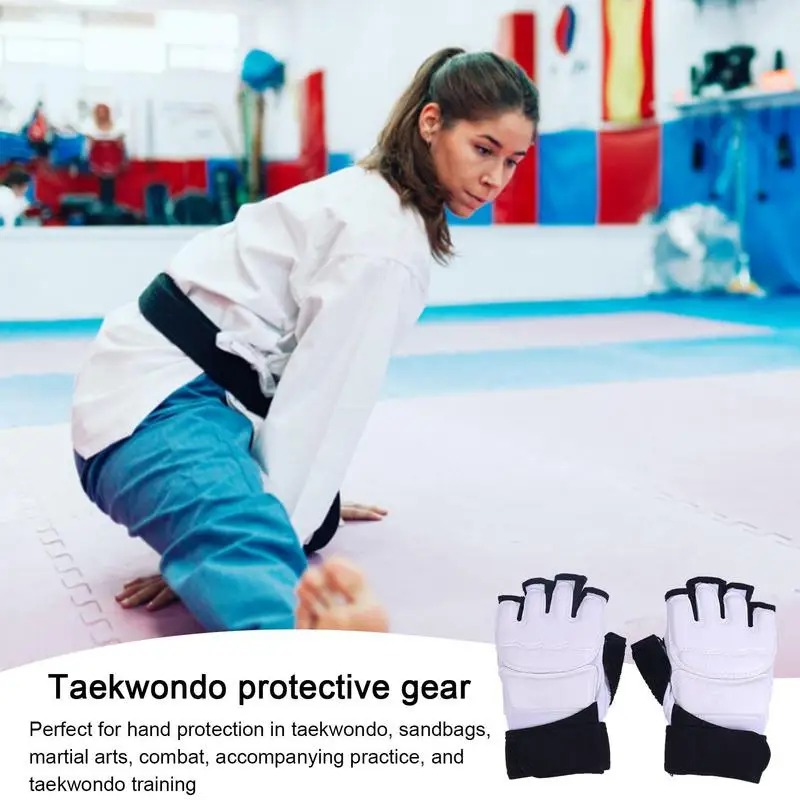 Taekwondo Sparring Luvas De Fita Mágica, Protetor De Pé, Almofada De Suporte De Tornozelo Respirável, Guarda De Pés Para MMA