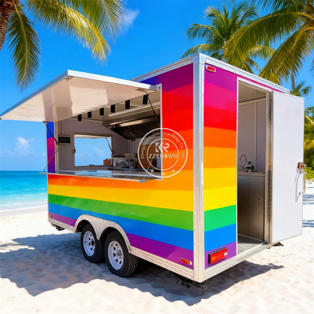 

Consession Pizza Snack Trailer Food Trailer Fully Equipped Mobile Ice Cream Cart Street Coffee Food Truck With Full Kitchen