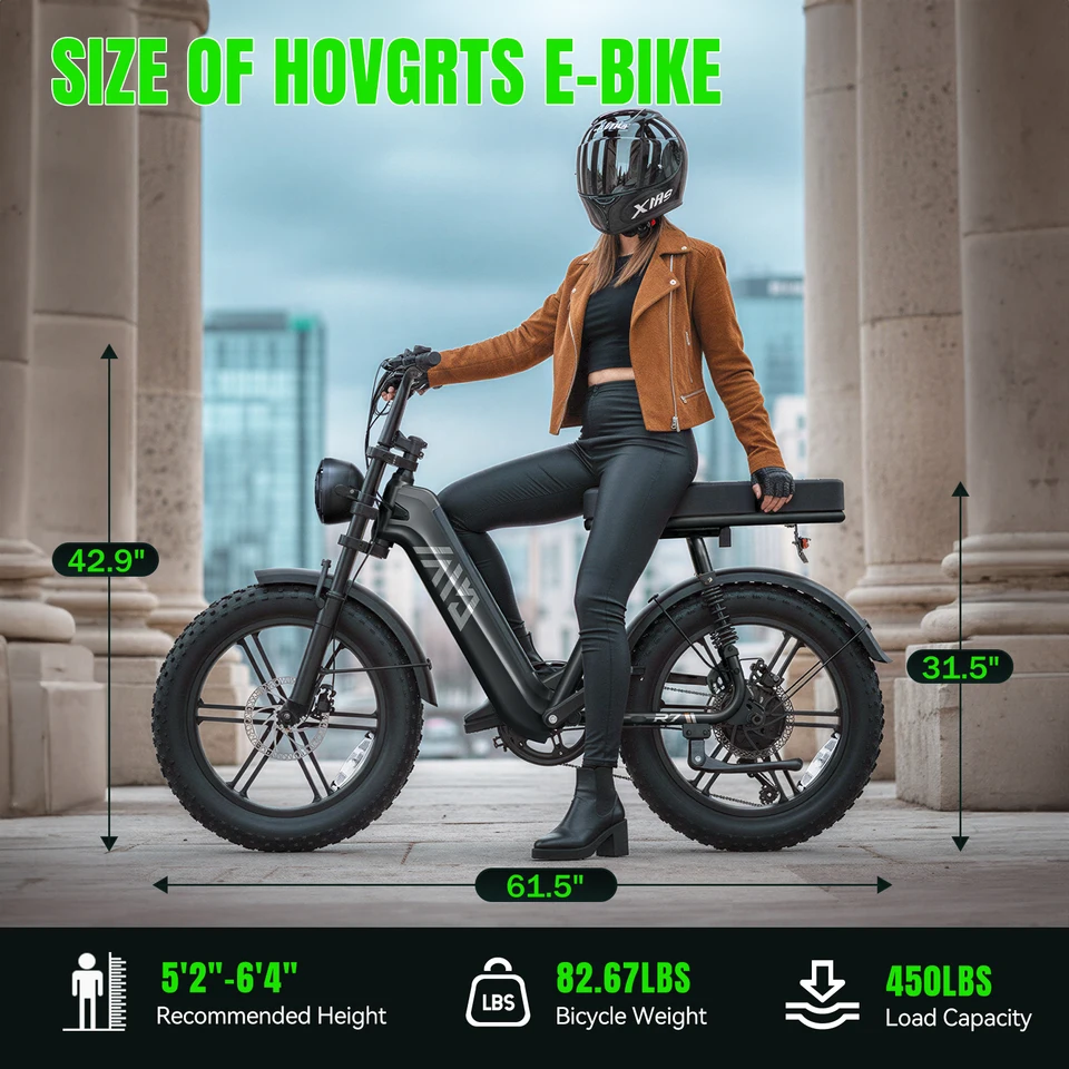 TST R7 Adult Ebike with 1500W Peak Motor, 48V 15Ah Battery, 20-Inch Fat Tires, 28MPH Electric Bicycle, Long Range 60 Miles, Rear Seat, Commuter, Hunting & Off-Road Bike image 5