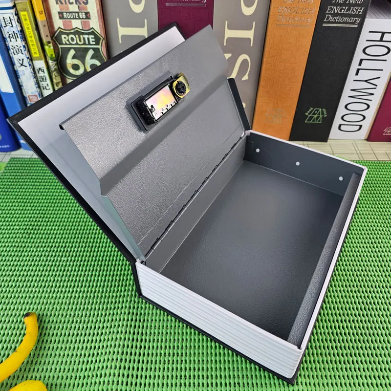 

240x155x55mm/Simulation Book Metal Iron Box, Small household Password Lock Safe, Office Creative Fake Book Concealed Storage Box