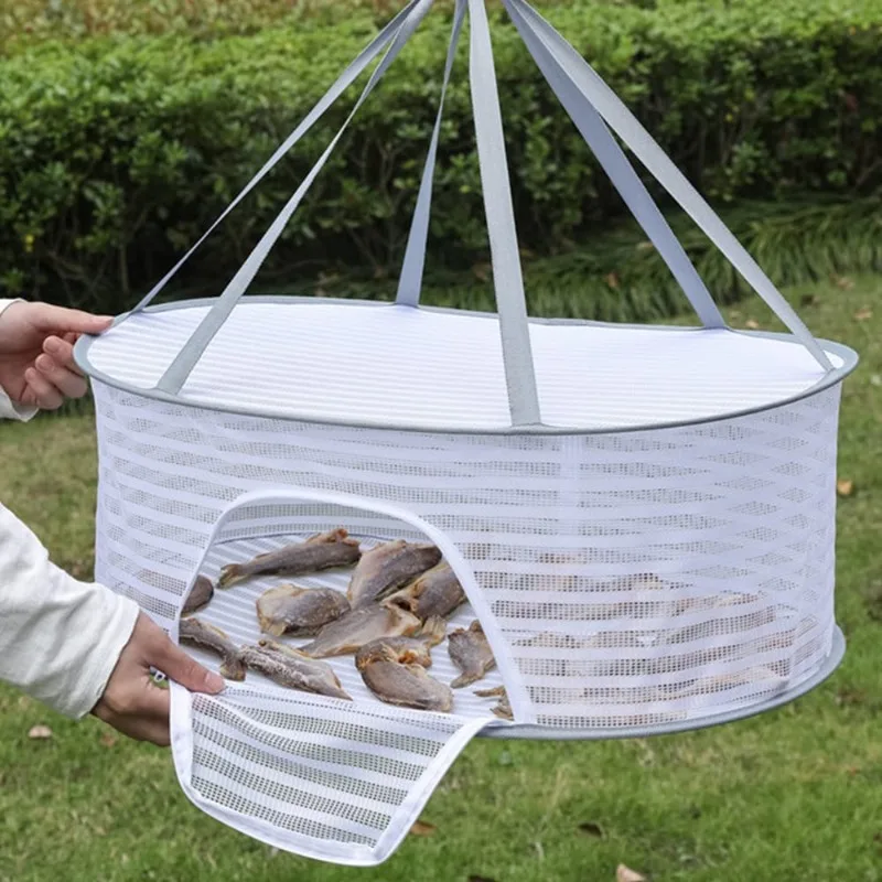 Folding Layers Food Drying Net Anti-mosquito Mesh Bag Layered Drying Baskets for Fruits Flowers Vegetables Fish Clothes Herb