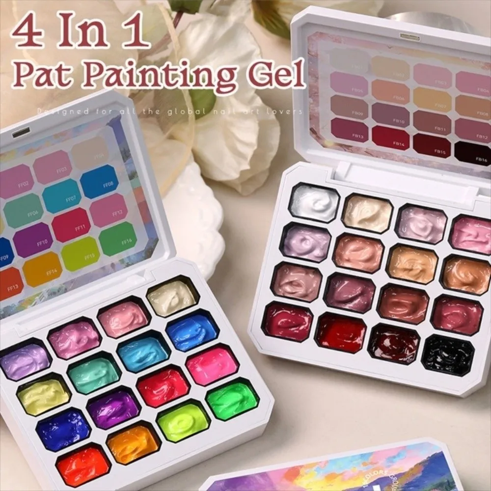 Mini 4-in-1 Pat Ombre Gel-Nagellack, 16 Farben, für französische Maniküre, einfaches Gradient-Malen, Gel-Lacke, fester Farbgel, Geschenk – Detail 11