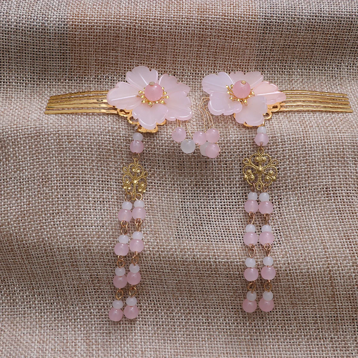 

2 шт., очаровательные заколки ручной работы с кисточками Hanfu, классическая заколка для волос феи, древний китайский аксессуар для фотографии