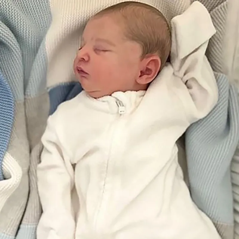 

48CM Laura Soft Cloth Body Sleeping Reborn Baby Lifelike Multiple Layers Painting 3D Skin With Visible Veins Hand Draw Hair