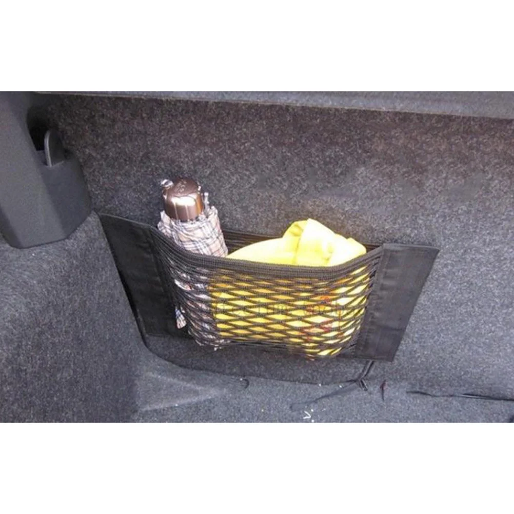

2Pcs Car Trunk Cargo Organizer Net Elastic Dual Layer Mesh Storage Bag for Suv Van Rear Cargo Space Clutter Free