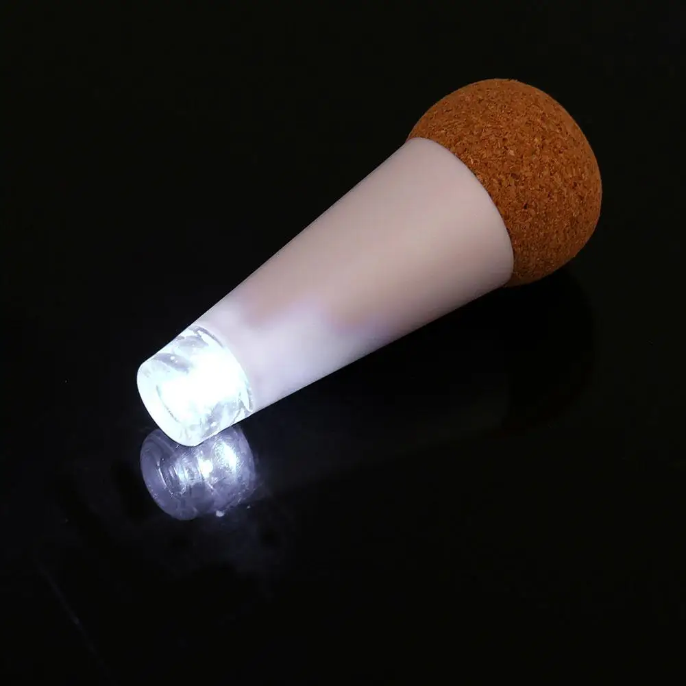 Rechargeable USB Round Cork Stop Bottle Stopper Wine LED White Light Lamp Event*