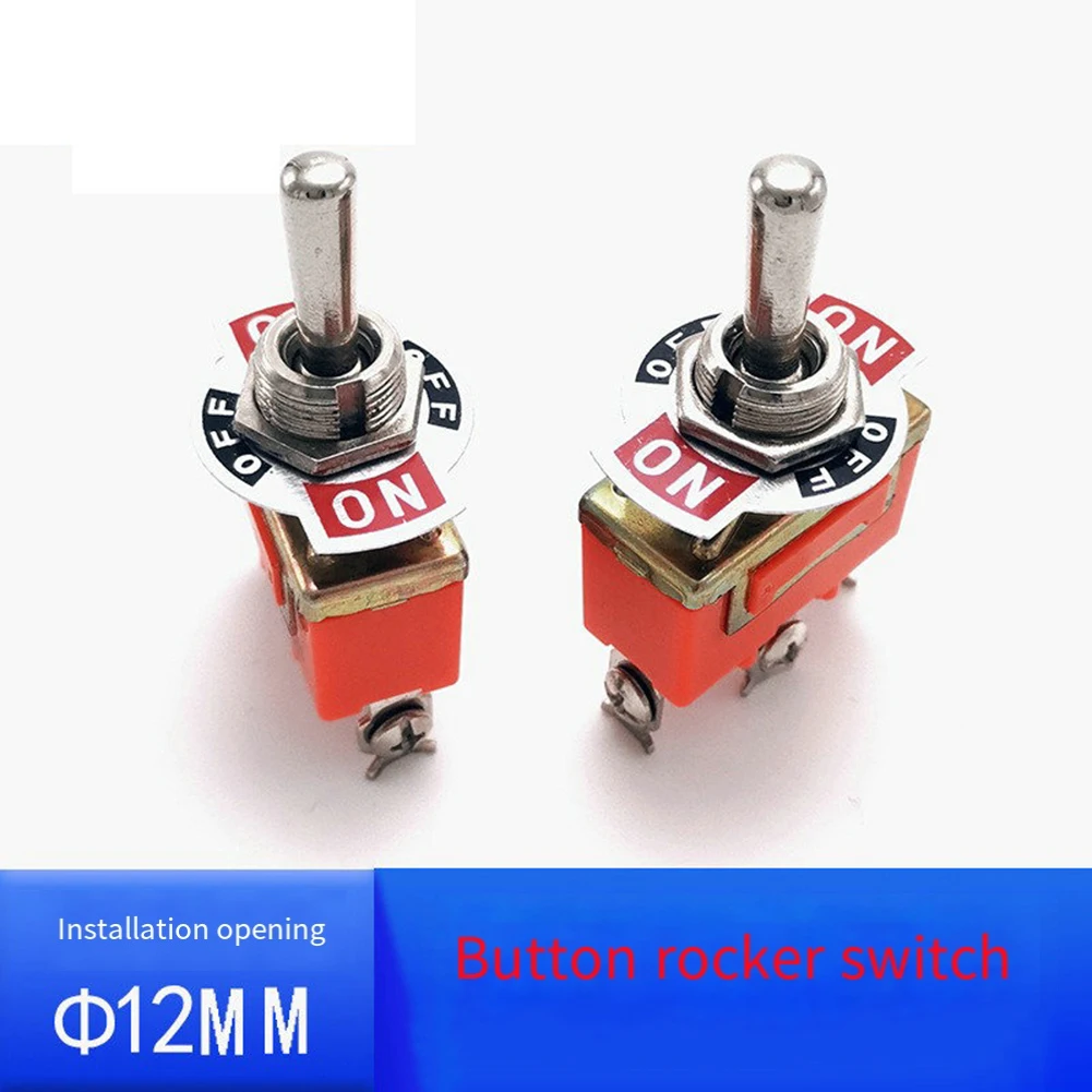 15A 250V SPST Toggle Switch ETEN1122 with 3 Pin Self Locking Rocker and 12MM Mounting Hole for Reliable Electrical Power Control