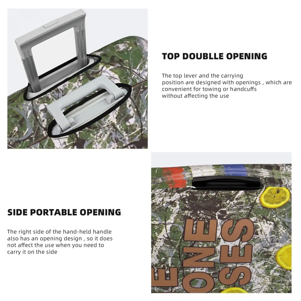 ปลอกคลุมกระเป๋าเดินทางแบบยืดหยุ่นสำหรับปกป้องอัลบั้ม The Stone Roses ขนาด 18-32 นิ้ว