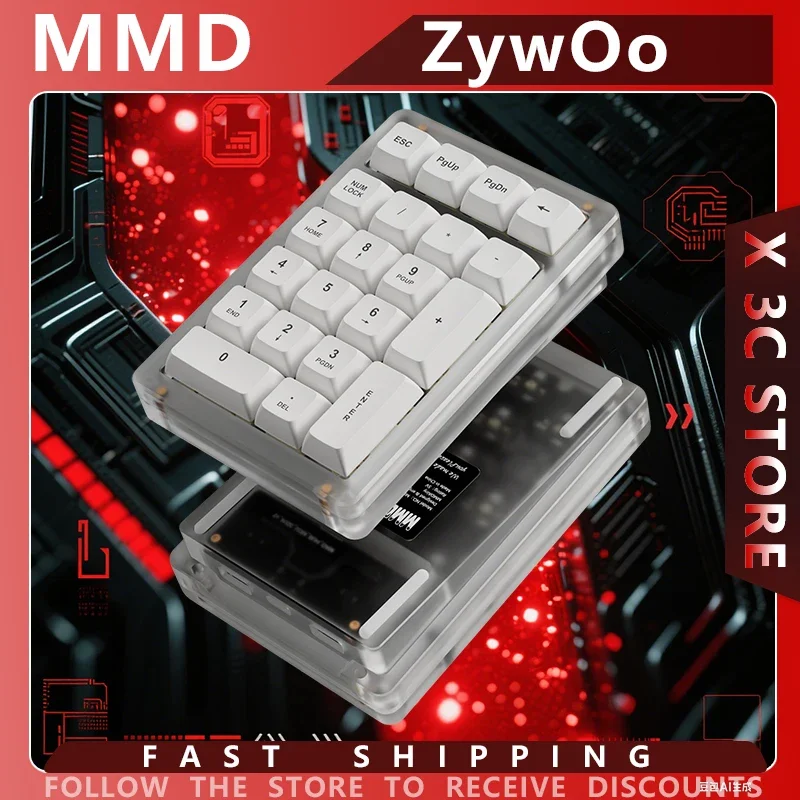 

MMD KM21Pro Wireless Mechanical Keyboard 3Mode Knob Hot-swap Aluminum 21Keys Designer Keypad Custom Numeric Keyboard Portable