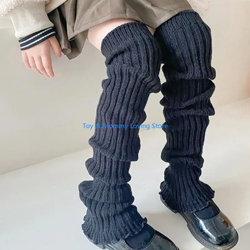 

Y1QF Knit Leg Warmers for Winter Spring Princess Girls Cable Knit Slouchy Socks Long Warm Leg Covers Breathable Leggings