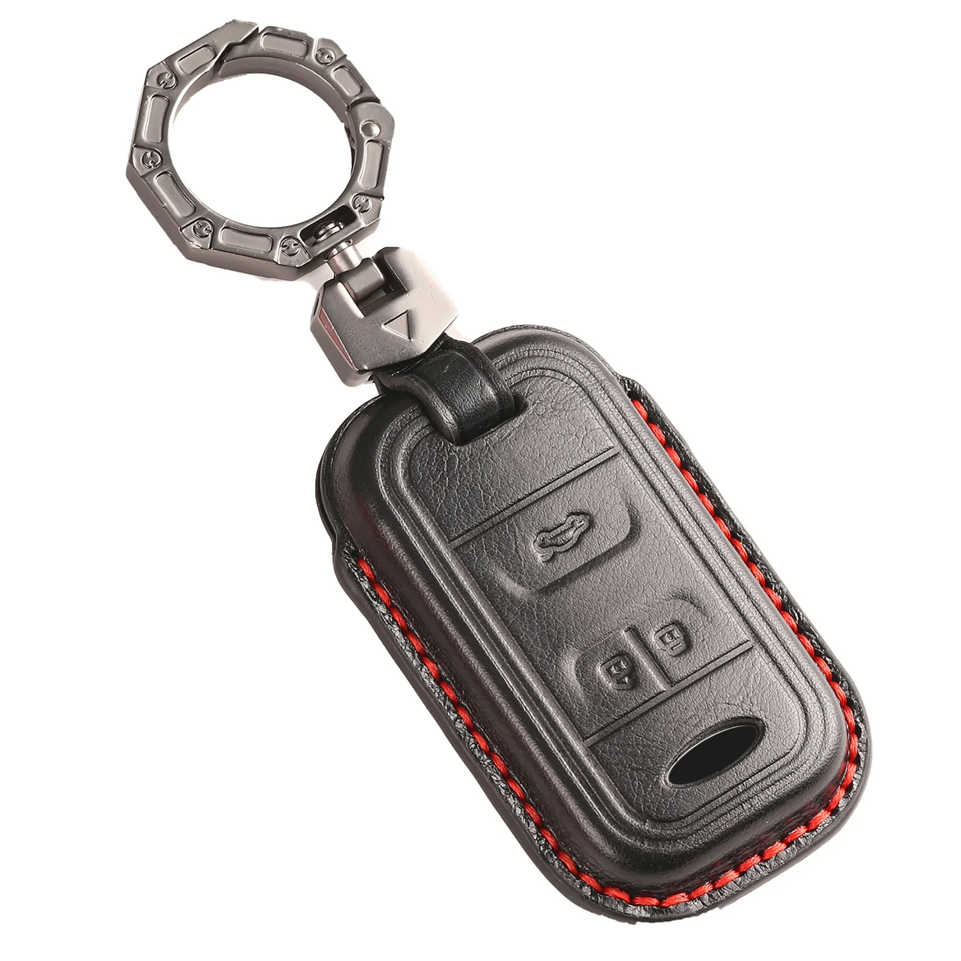 

1pc Fashion Leather Remote Car Key Case Cover For Chery Tiggo 3 5X 4 8 Glx 7 2019 2020 Protector Shell Keychain Auto Accessories