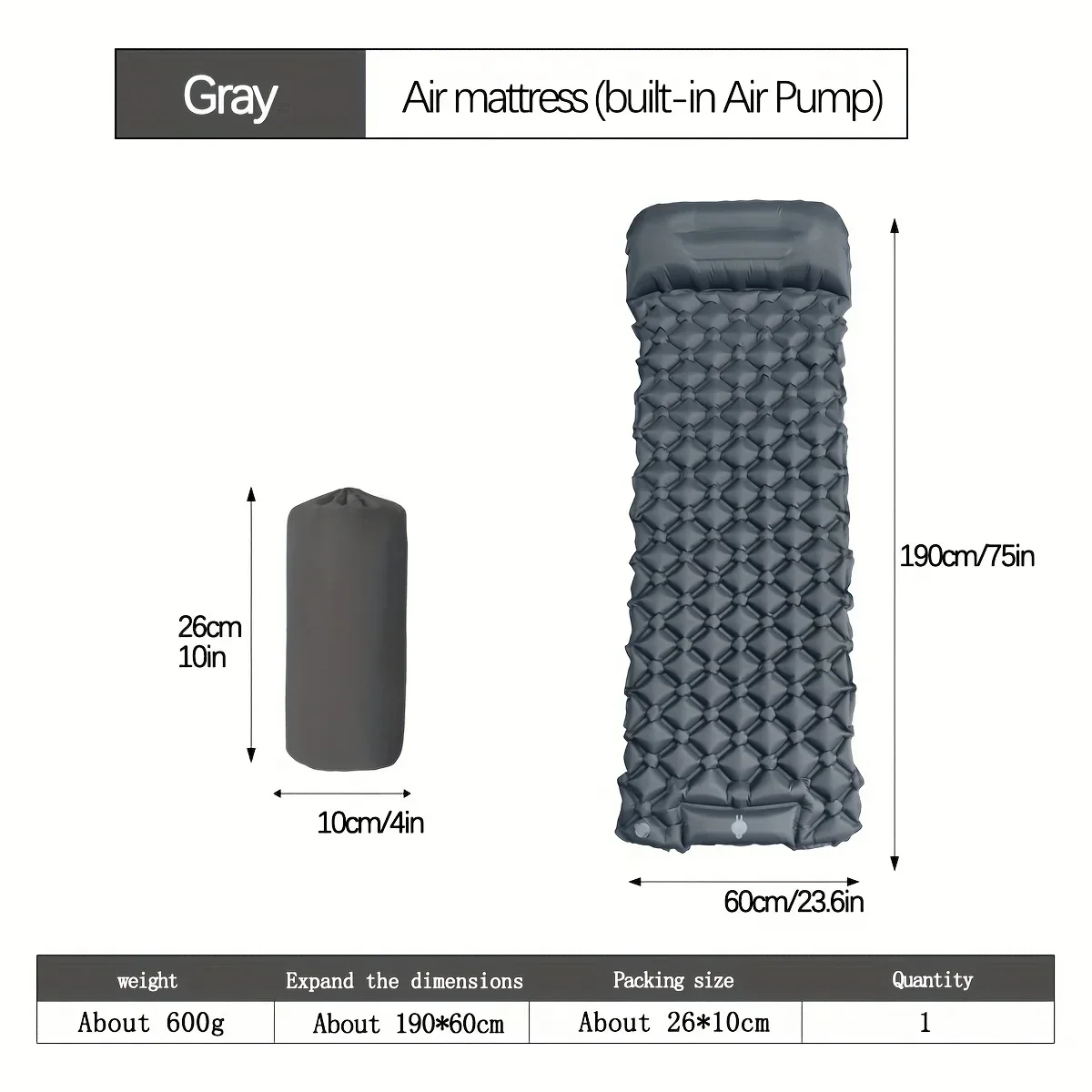 Ultralight Camping Inflatable Sleeping Pad 4