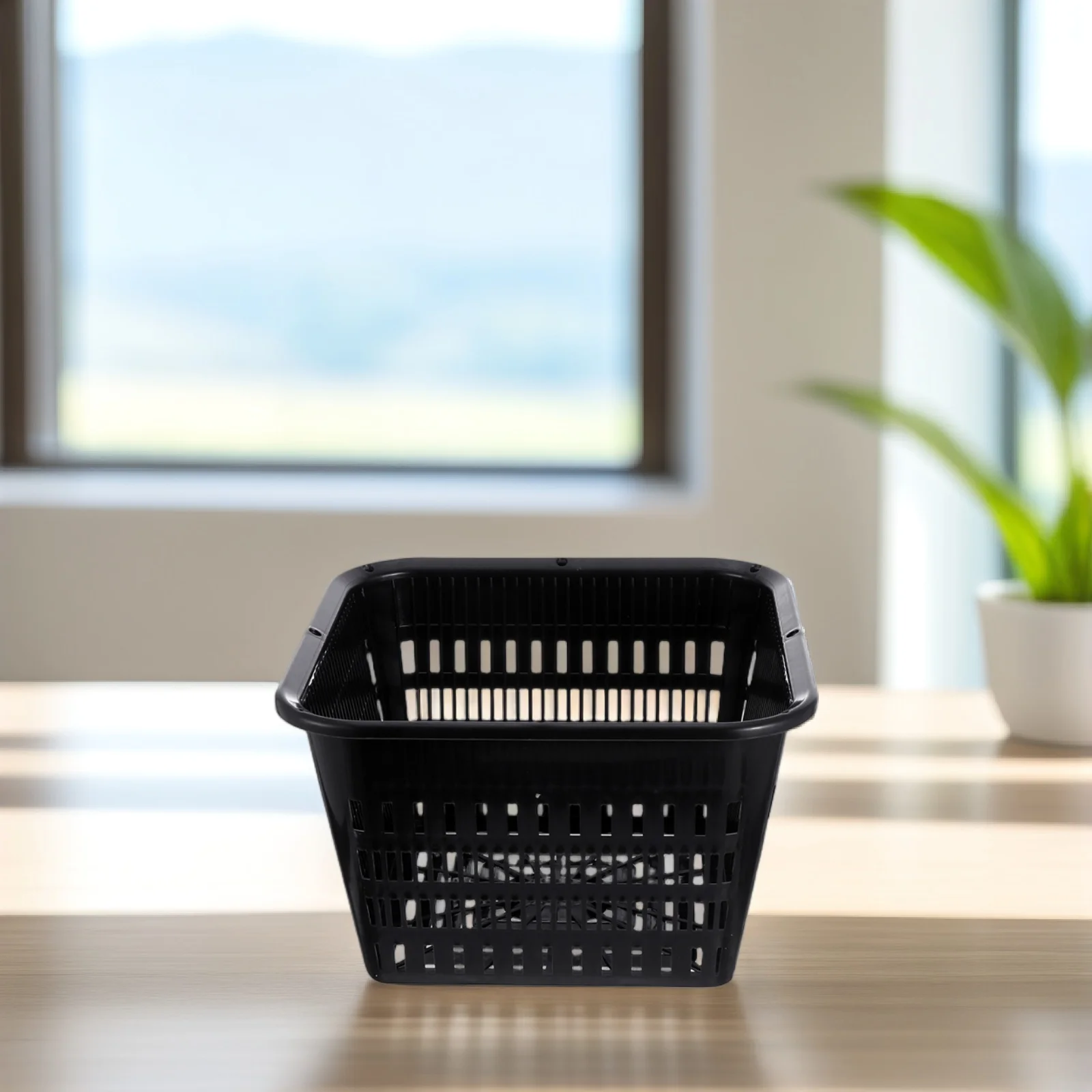 

5 Pcs Root Control Flower Pots Thickened Plastic Orchid Planter with Holes for Planting Black Color 12cm Diameter