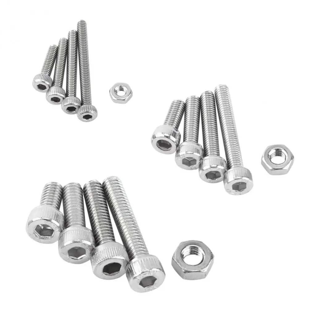 -A96P 480 Stuks M2 M3 M4 Hex Socket Schroeven Set Rvs Hex Socket Cap Hoofd Noten Reparatie tool