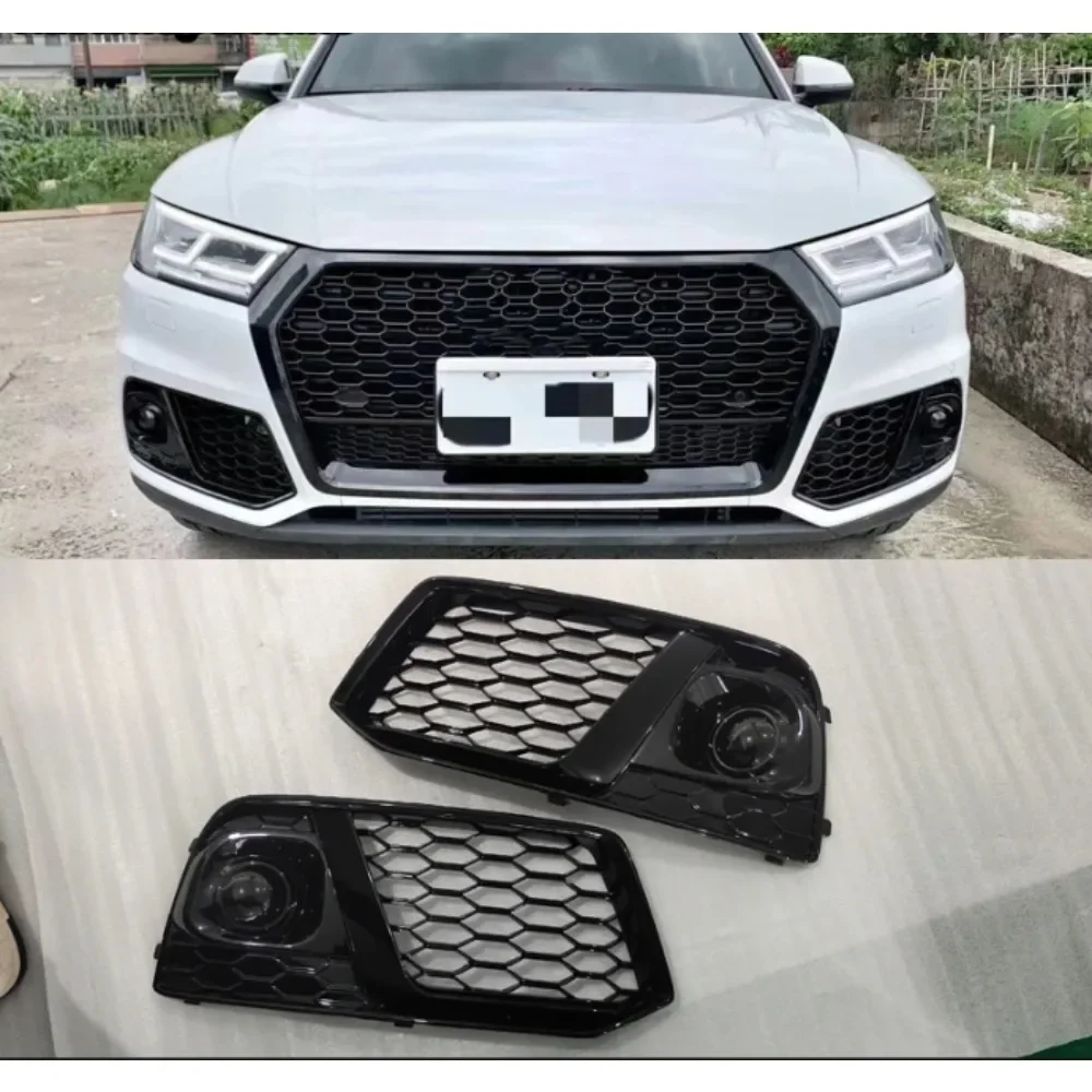 

For Normal Version Front Bumper Grille Front Bumper Grill And Fog Lamp Grille For Audi Q5 2018 2019 2020 Refit For RSQ5 Style