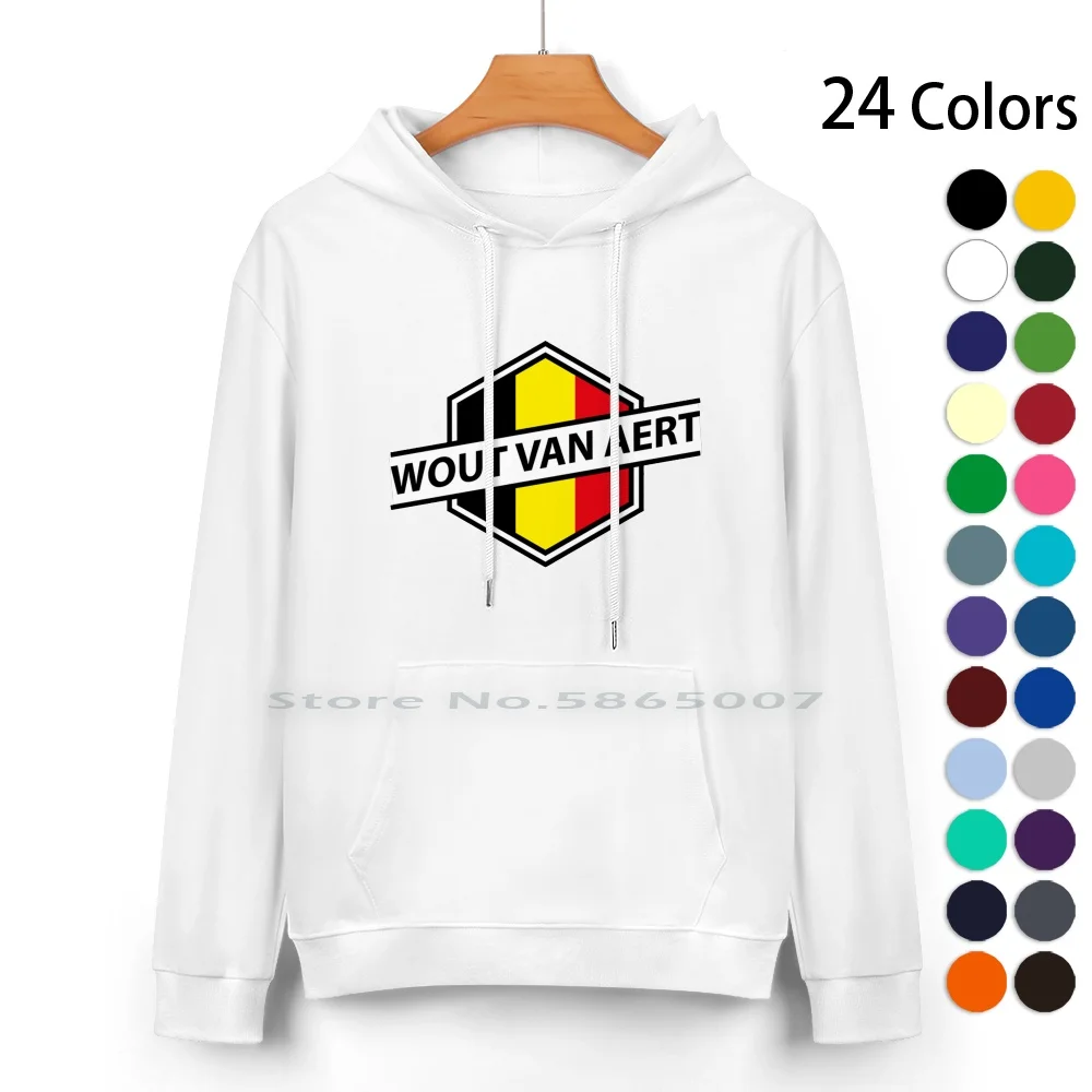 Wout Van Aert Pure Cotton Hoodie Sweater 24 Colors Wout Van Aert Mathieu Van Der Poel Bicycle Bicycling Cyclist Le Ronde Jumbo