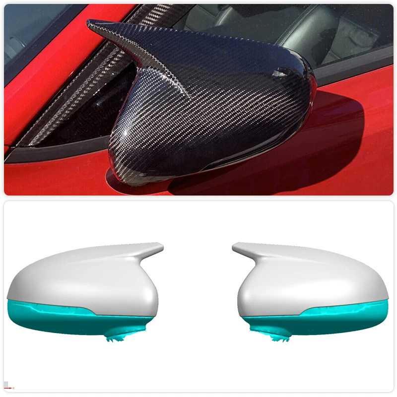 Dry Carbon Rear View Mirror Covers for KIA Stinger GT EX Hatchback 4-Door 2018-2023 Car Racing Add On Rearview Mirror Caps Shell